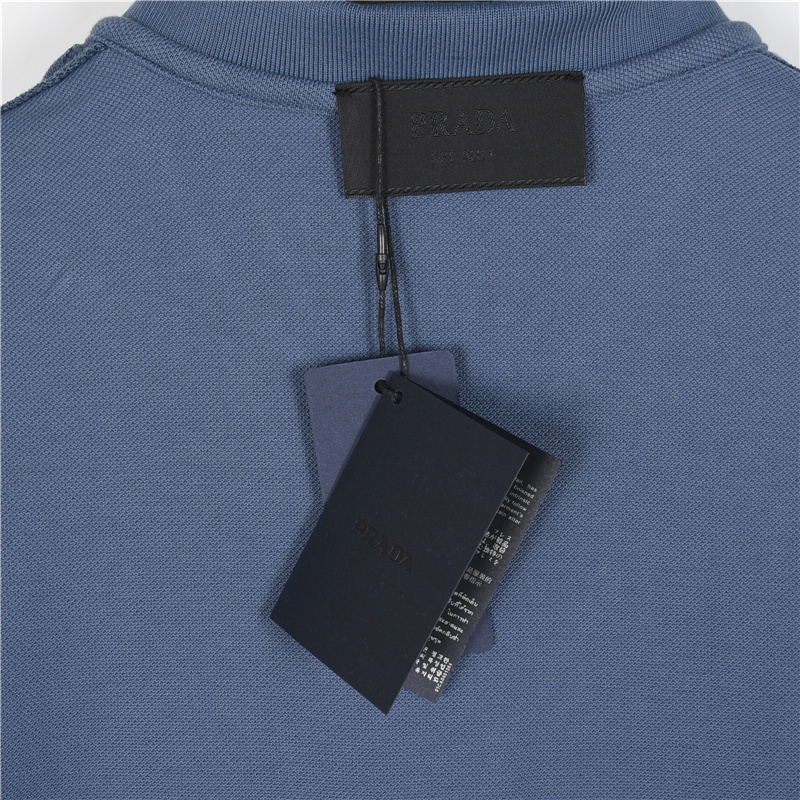 Prada/普拉达 胸前三角标双杠短袖POLO衫