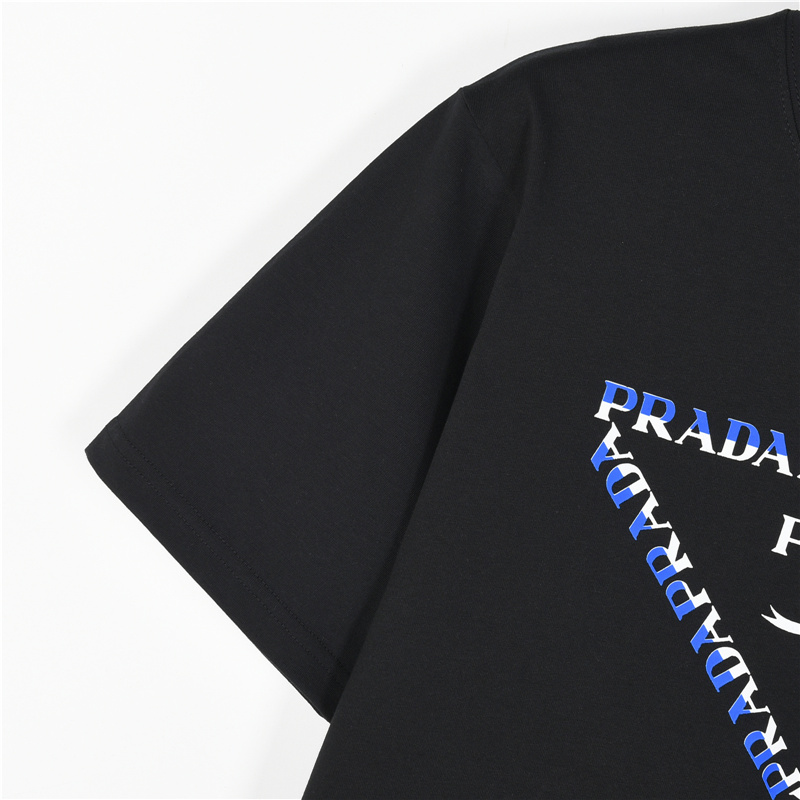 Prada/普拉达 胸前拼色logo短袖