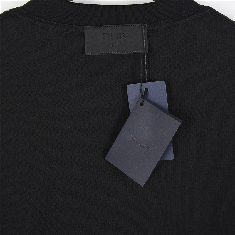 Prada/普拉达 胸前拼色logo短袖