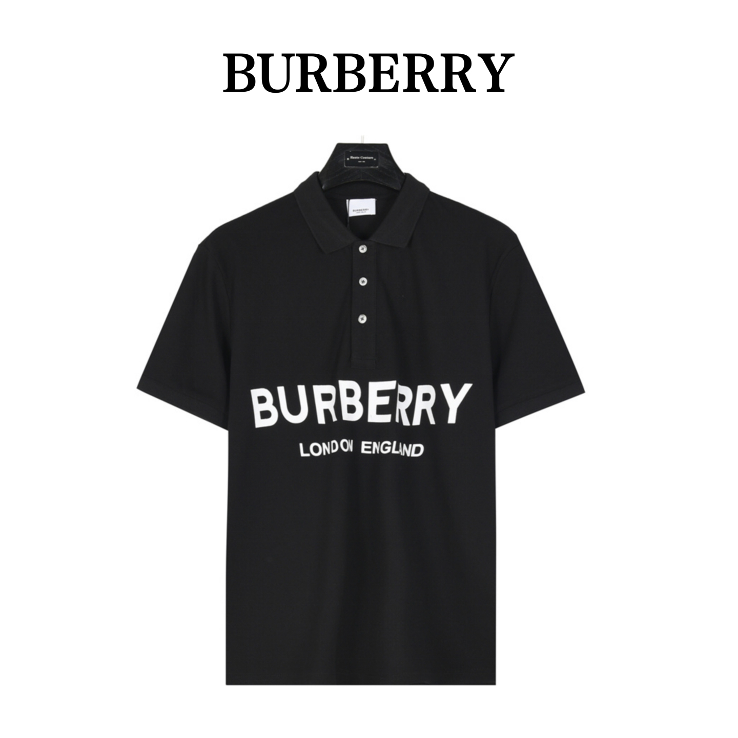 Burberry/巴宝莉 胸前双排字母短袖POLO衫