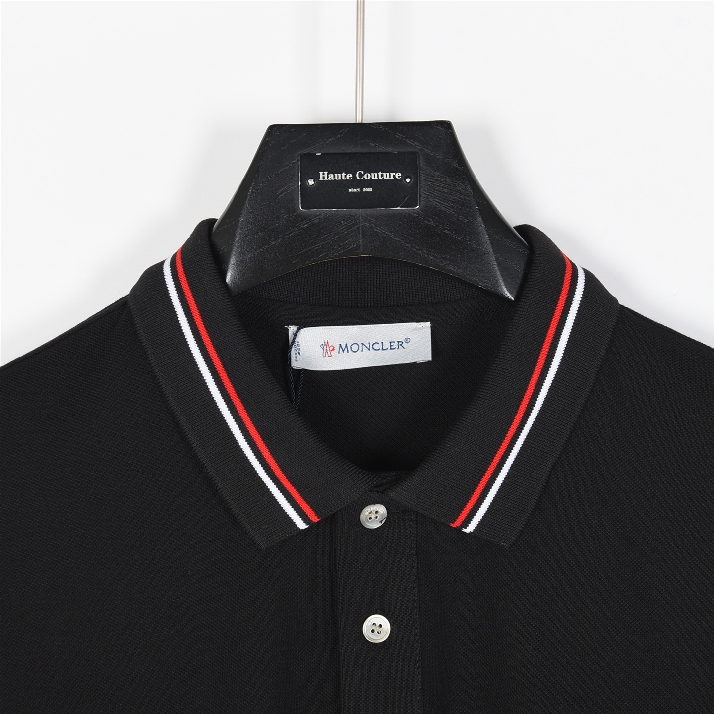 Moncler/蒙口 经典小标领口织带短袖polo衫