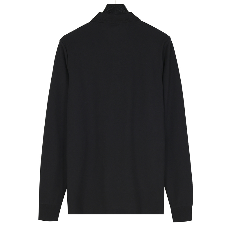 Burberry/巴宝莉 刺绣战马翻领长袖polo衫 黑色-Chinese UA Cheap High Quatity Brand Clothes Bags handbags Sneakers wholesale wholesaler seller from China Factory suppliers Fashion Clothing Shoes best Quality Beautiful Price Burberry/巴宝莉 刺绣战马翻领长袖polo衫 黑色