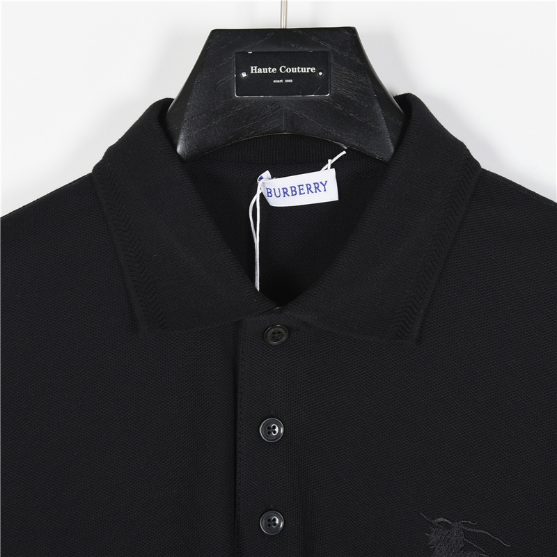 Burberry/巴宝莉 刺绣战马翻领长袖polo衫 黑色-Chinese UA Cheap High Quatity Brand Clothes Bags handbags Sneakers wholesale wholesaler seller from China Factory suppliers Fashion Clothing Shoes best Quality Beautiful Price Burberry/巴宝莉 刺绣战马翻领长袖polo衫 黑色