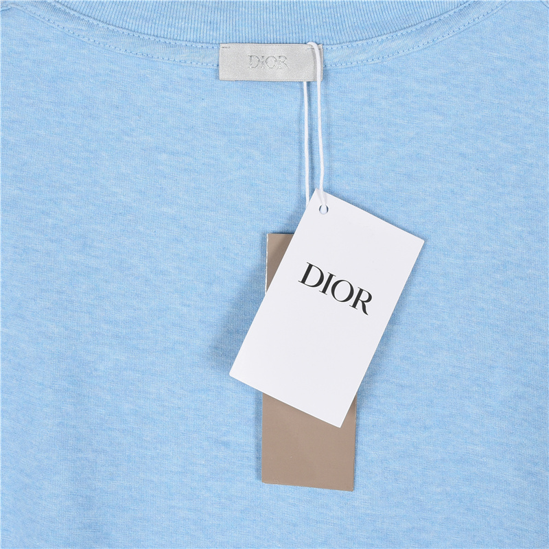Dior/迪奥 水洗磨破前后字母印花短袖