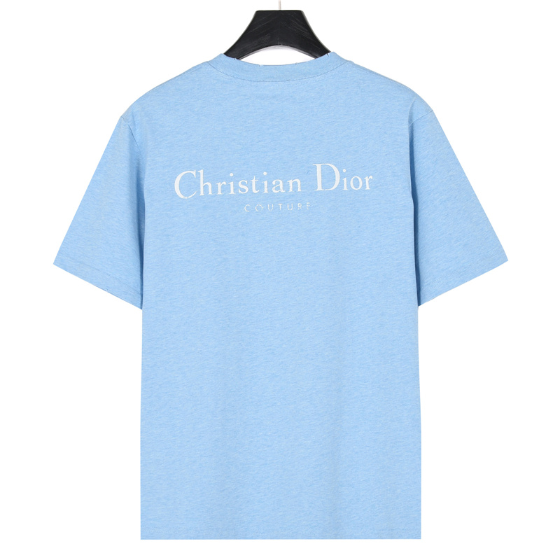 Dior/迪奥 水洗磨破前后字母印花短袖