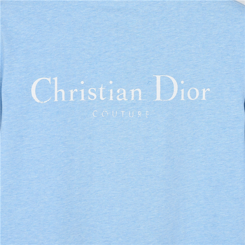 Dior/迪奥 水洗磨破前后字母印花短袖