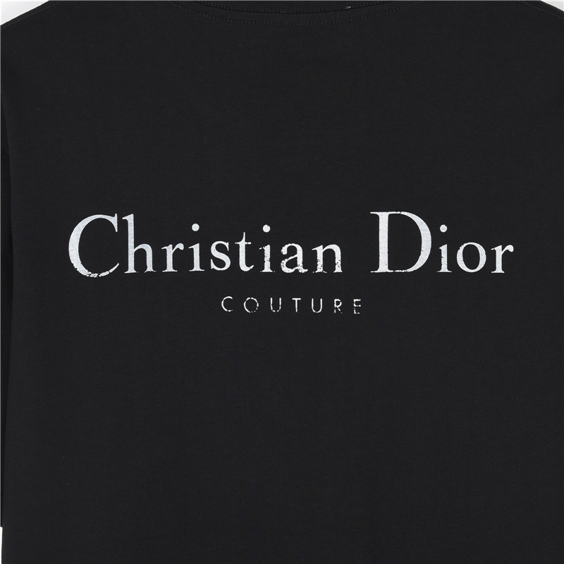 Dior/迪奥 水洗磨破前后字母印花短袖