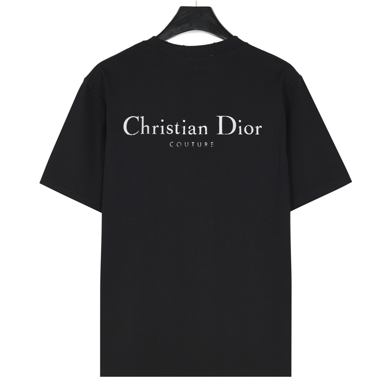 Dior/迪奥 水洗磨破前后字母印花短袖