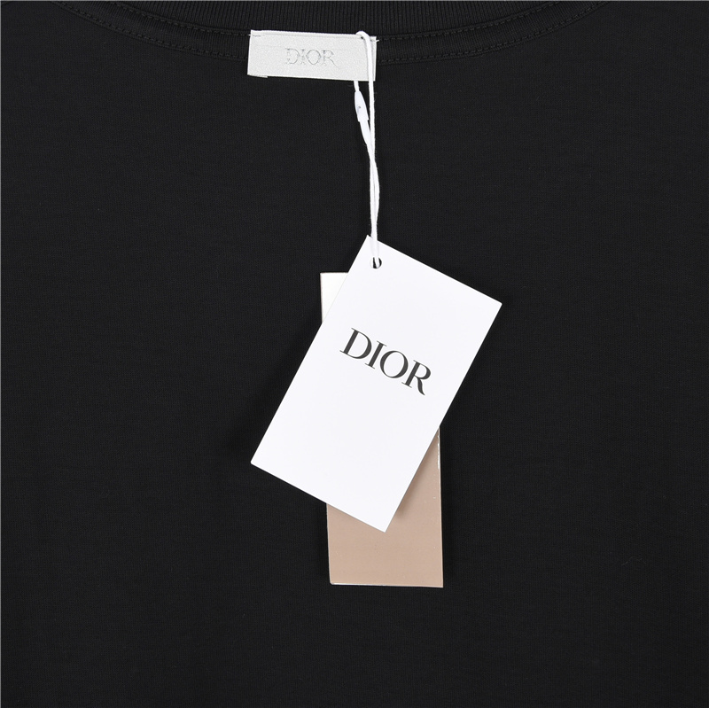 Dior/迪奥 水洗磨破前后字母印花短袖