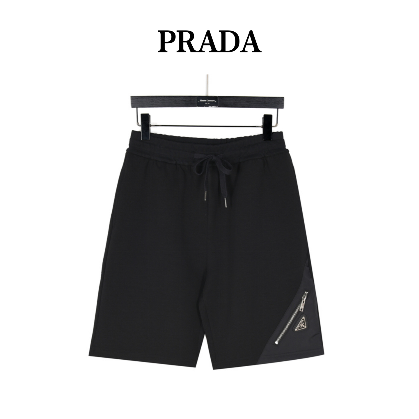 Prada /普拉达 25ss 太空棉下摆斜三角口袋拉链短裤