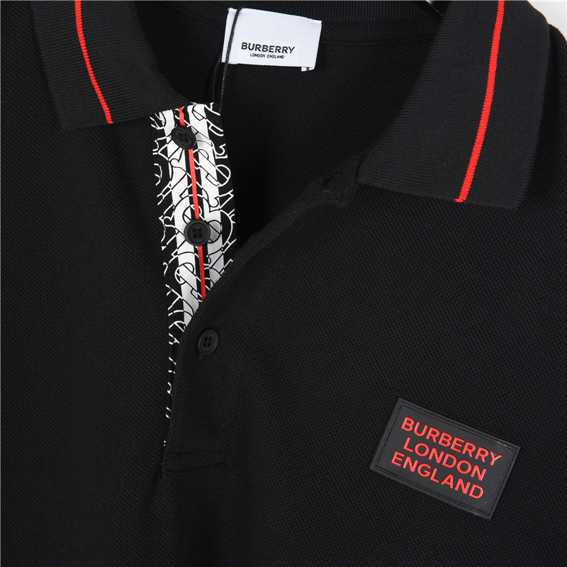 Burberry/巴宝莉 胸口方标字母短袖polo衫