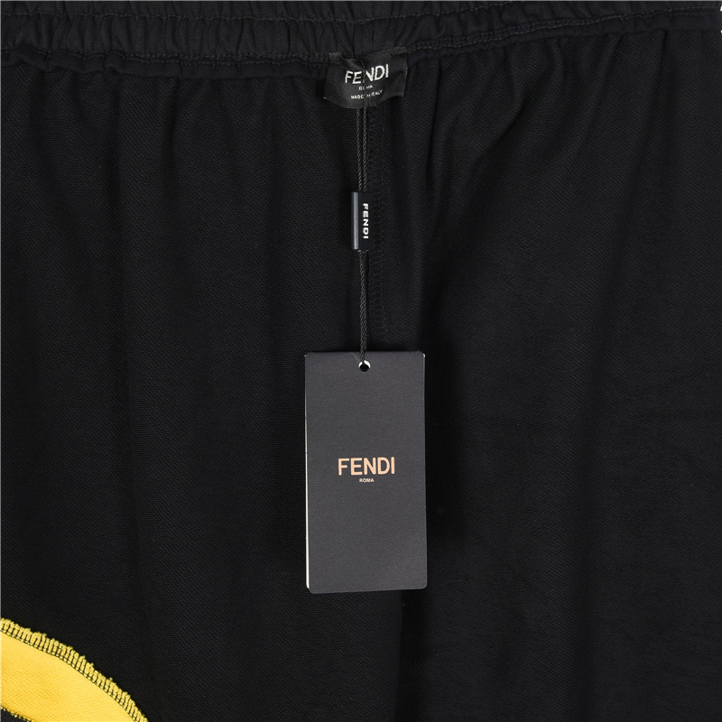Fendi/芬迪 下摆双F 满印拼接短裤