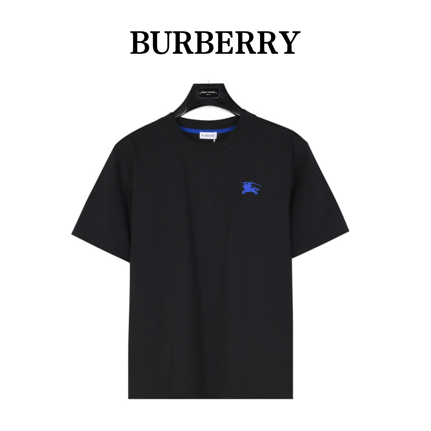 Burberry/巴宝莉 蓝色战马刺绣短袖T恤