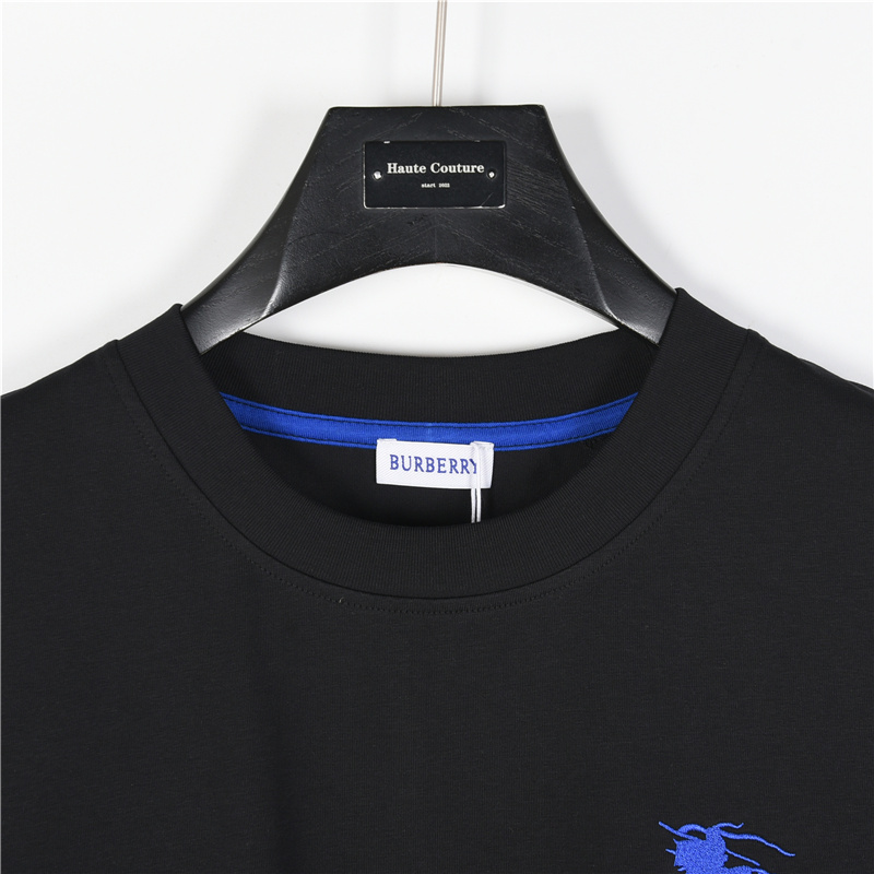 Burberry/巴宝莉 蓝色战马刺绣短袖T恤