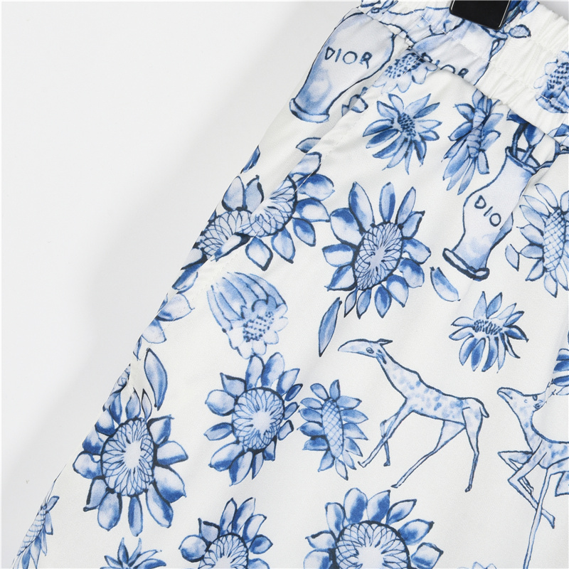 Dior/迪奥 青花瓷风满印短裤