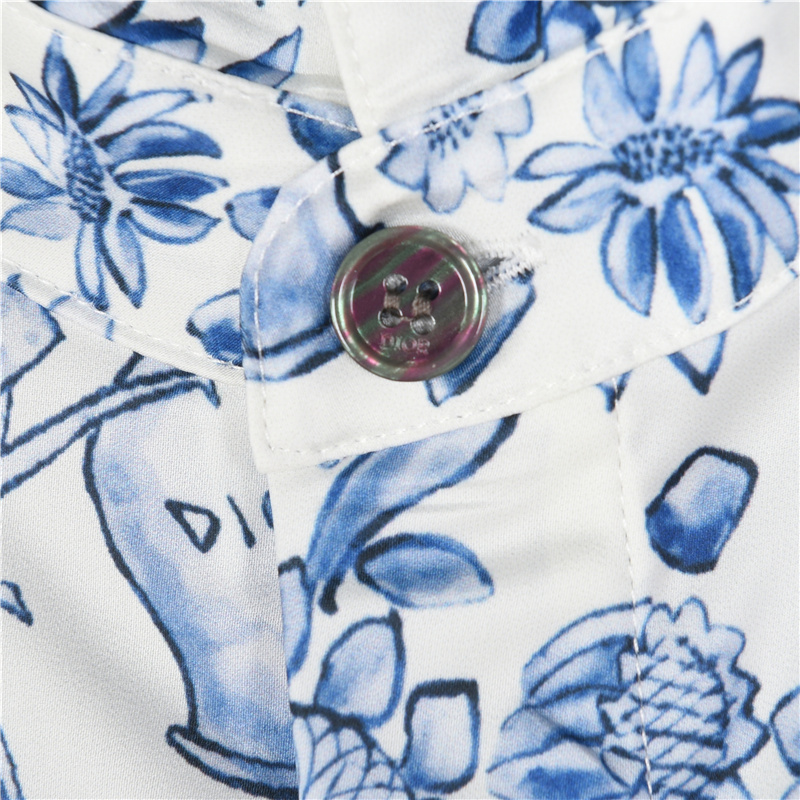 Dior/迪奥 青花瓷风满印短袖衬衫