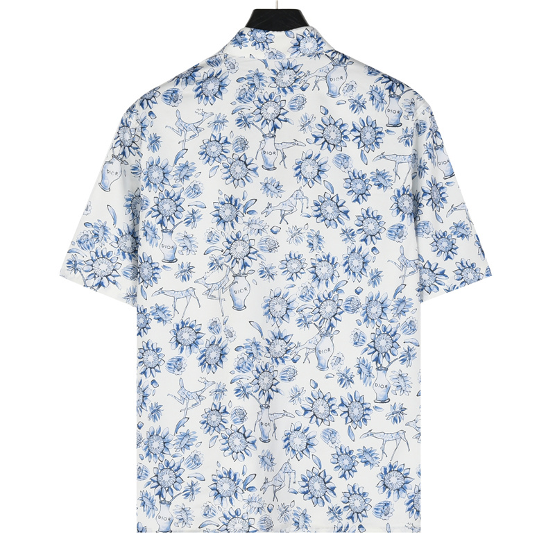 Dior/迪奥 青花瓷风满印短袖衬衫