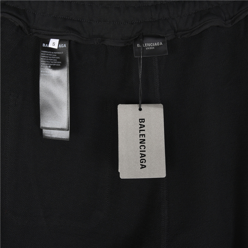 Balenciaga/巴黎世家 21ss 可乐波浪刺绣短裤