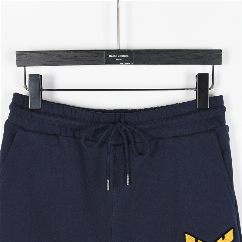 Fendi/芬迪 刺绣眼睛小怪兽休闲短裤 黑色 藏青