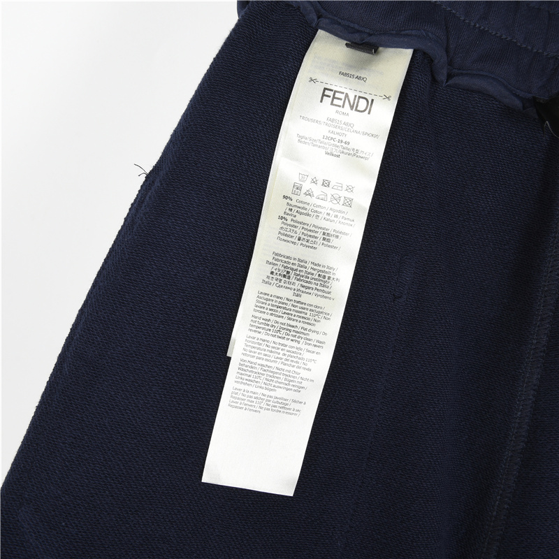 Fendi/芬迪 刺绣眼睛小怪兽休闲短裤 黑色 藏青