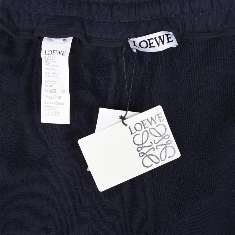 Loewe/罗意威 经典侧边织带短裤 爆款来袭复古潮流织带点缀松紧腰休闲五分裤