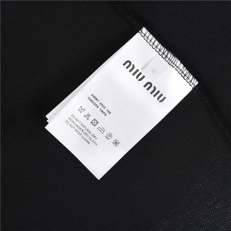 Miumiu/缪缪MM 经典小标刺绣短袖POLO衫