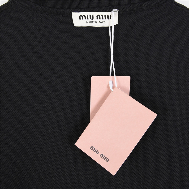 Miumiu/缪缪MM 经典小标刺绣短袖POLO衫