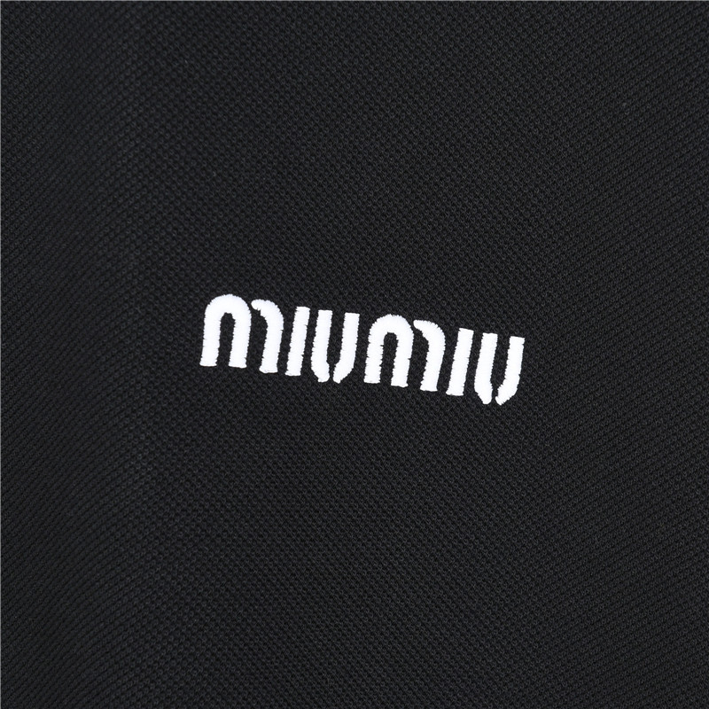 Miumiu/缪缪MM 经典小标刺绣短袖POLO衫