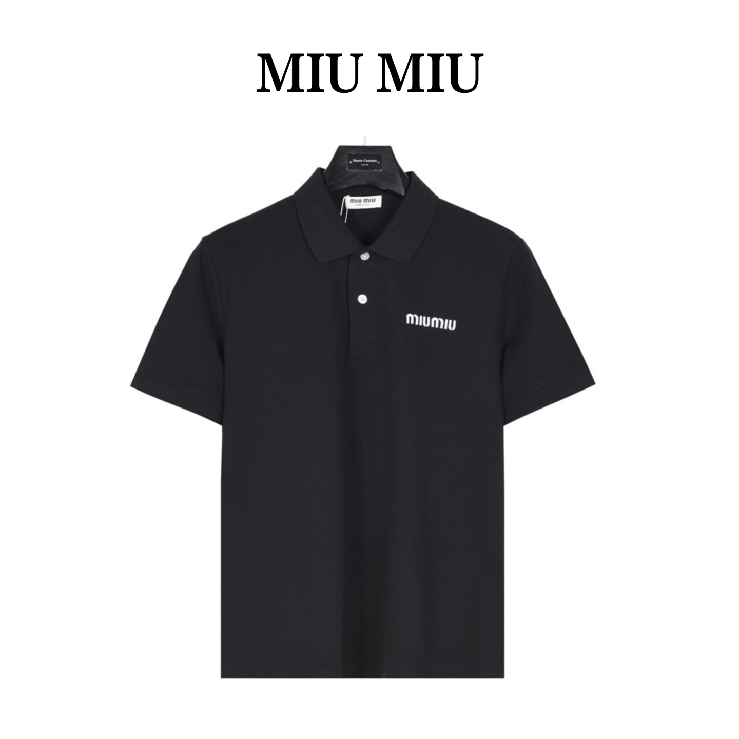 Miumiu/缪缪MM 经典小标刺绣短袖POLO衫