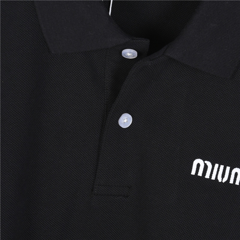 Miumiu/缪缪MM 经典小标刺绣短袖POLO衫