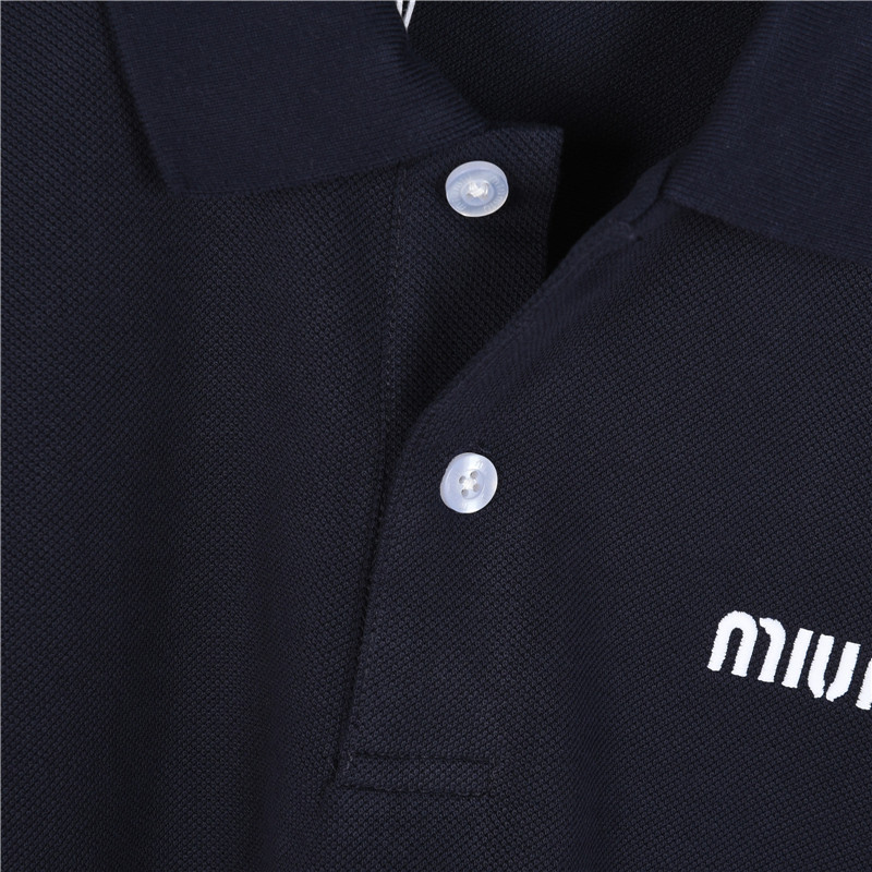 Miumiu/缪缪MM 经典小标刺绣长袖POLO衫