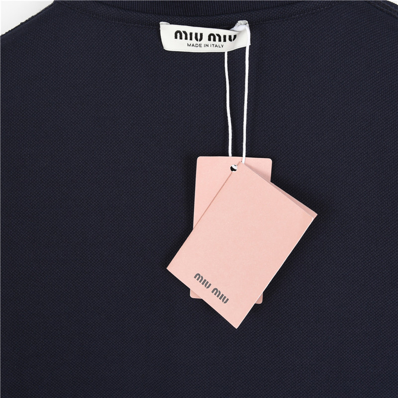Miumiu/缪缪MM 经典小标刺绣长袖POLO衫