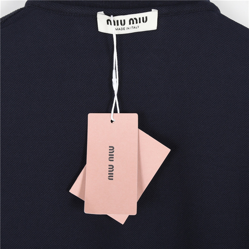 Miumiu/缪缪MM 经典小标刺绣短袖POLO衫