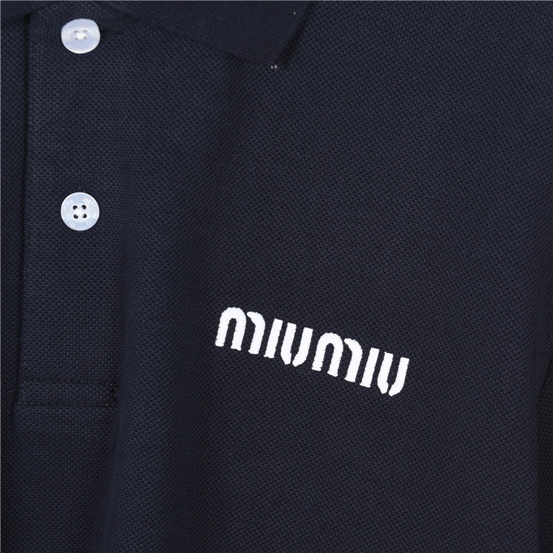 Miumiu/缪缪MM 经典小标刺绣短袖POLO衫