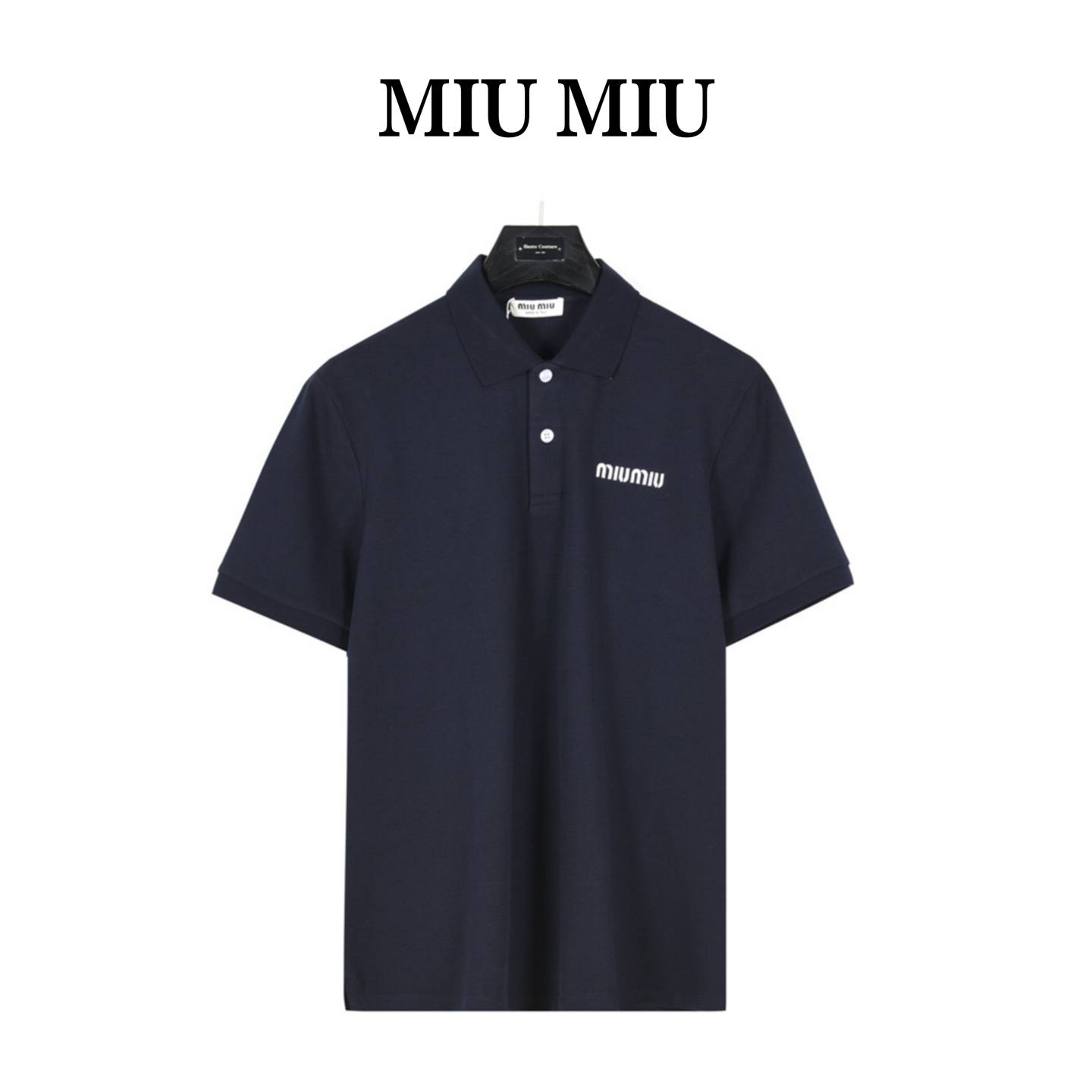 Miumiu/缪缪MM 经典小标刺绣短袖POLO衫
