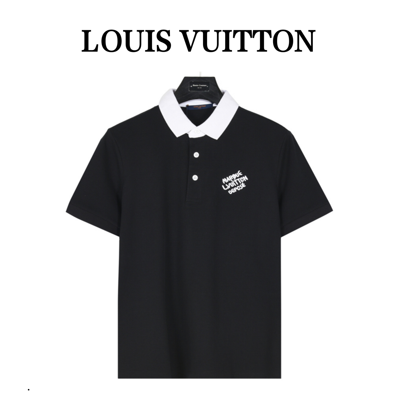 LouisVuitton/路易威登 菲董操刀新款胸前刺绣字母短袖Polo衫