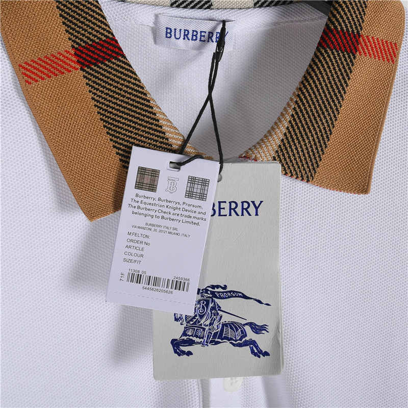 Burberry/巴宝莉 格纹翻领长袖polo衫黑色 藏青 白色-Chinese UA Cheap High Quatity Brand Clothes Bags handbags Sneakers wholesale wholesaler seller from China Factory suppliers Fashion Clothing Shoes best Quality Beautiful Price Burberry/巴宝莉 格纹翻领长袖polo衫黑色 藏青 白色