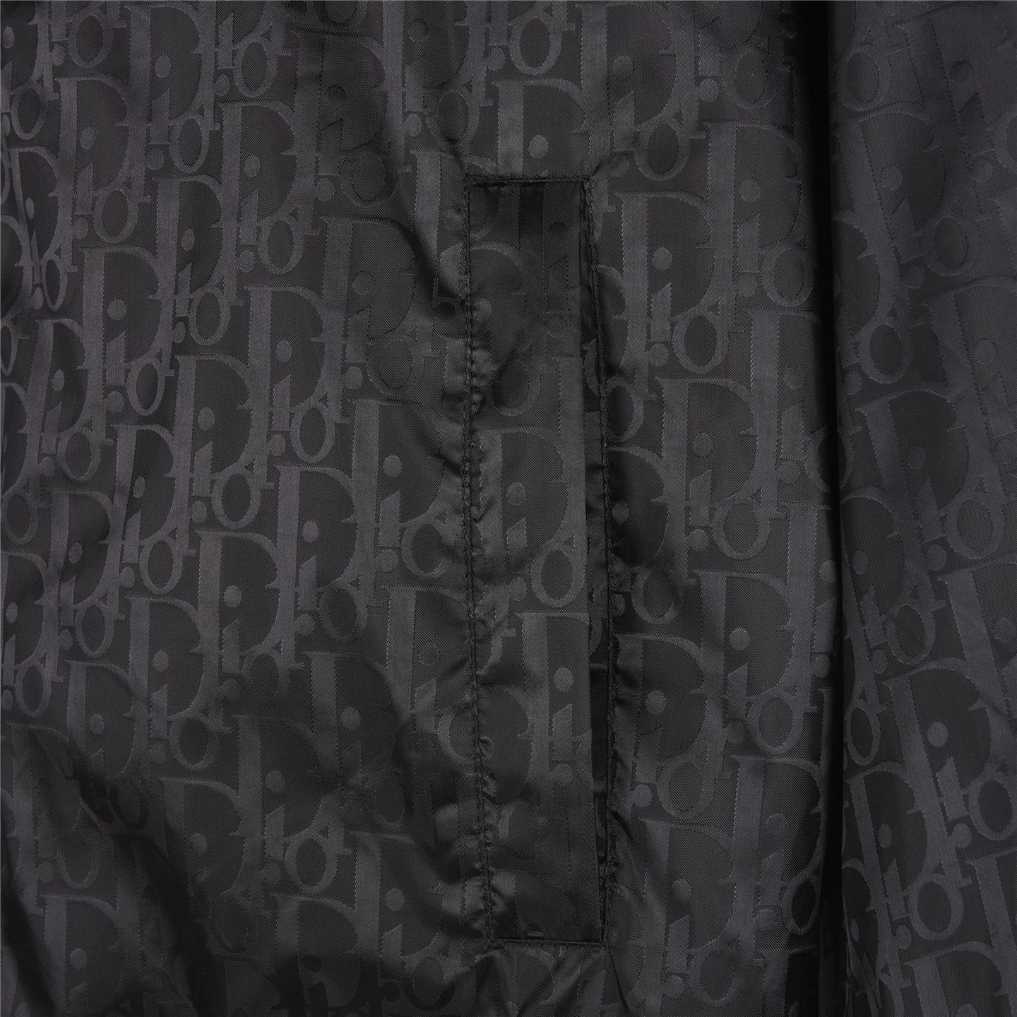 Dior/迪奥 胸前字母logo满印拼接连帽外套黑色灰色