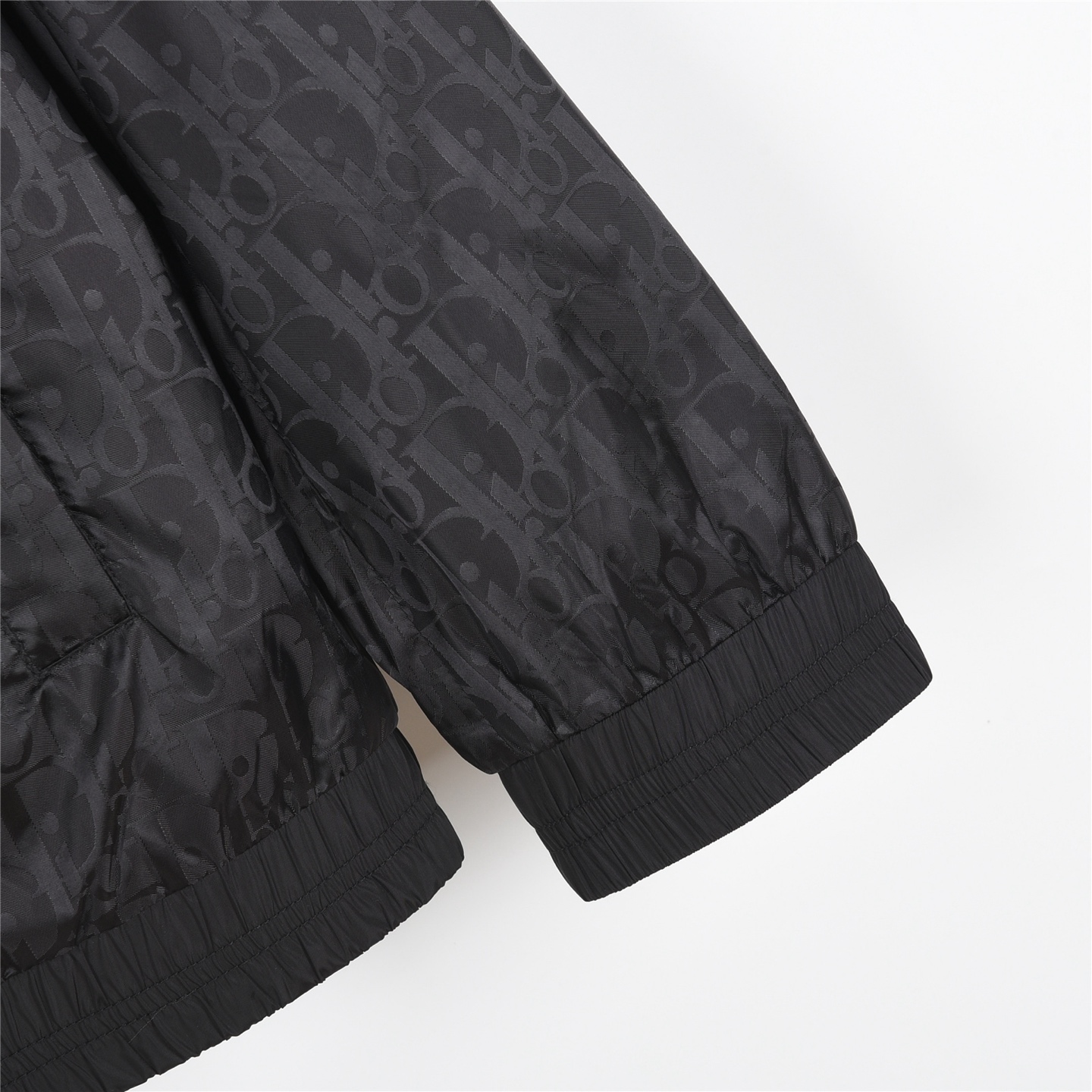 Dior/迪奥 胸前字母logo满印拼接连帽外套黑色灰色