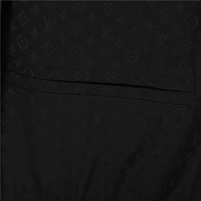 LouisVuitton/路易威登个性口袋设计翻领外套 黑色