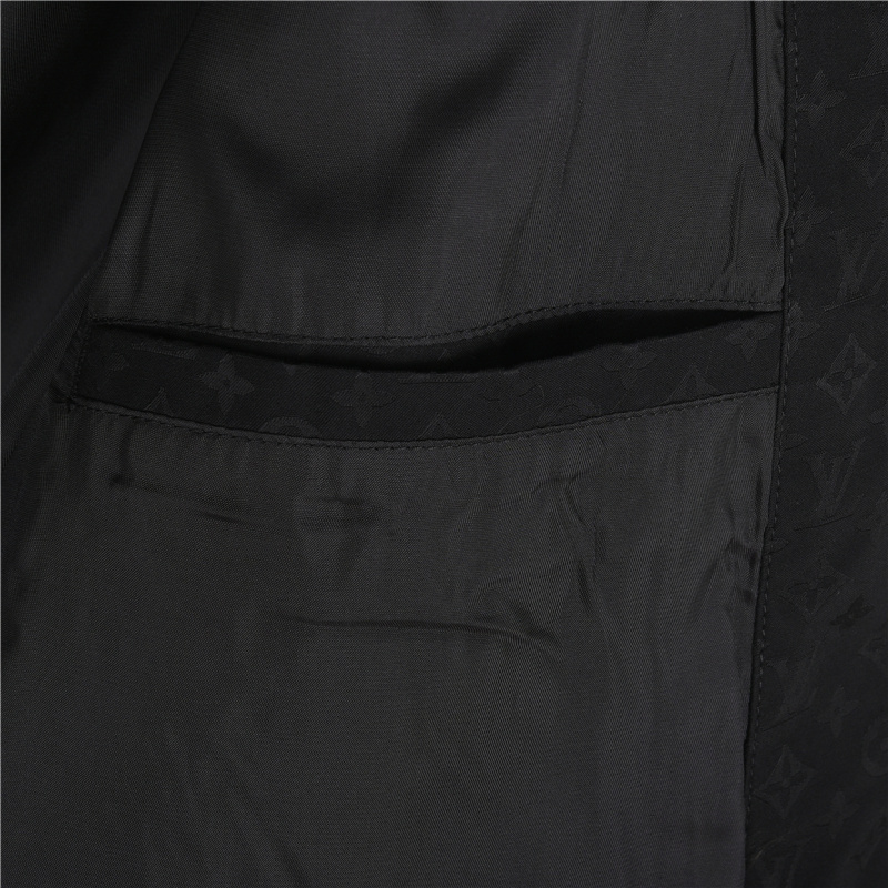 LouisVuitton/路易威登个性口袋设计翻领外套 黑色