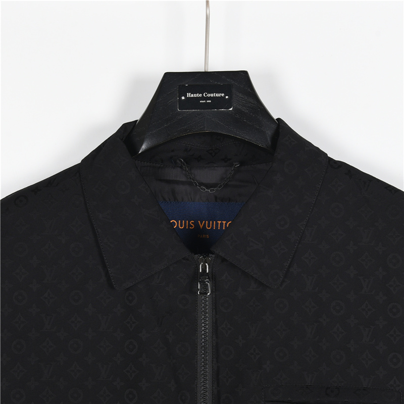 LouisVuitton/路易威登个性口袋设计翻领外套 黑色