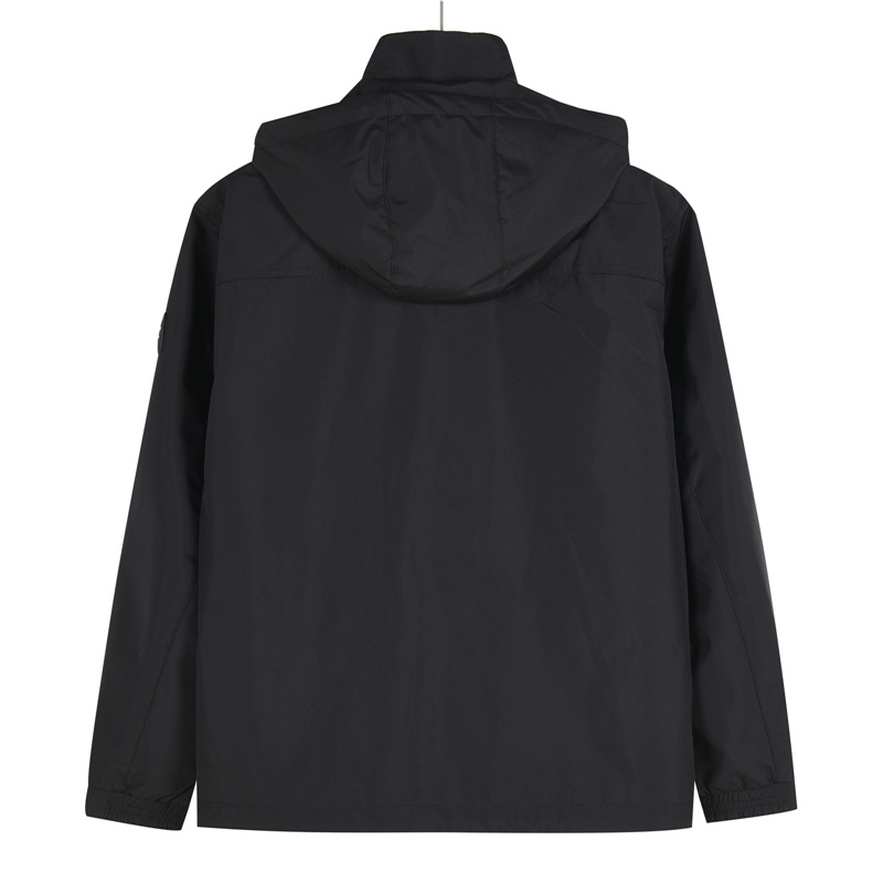 Burberry/巴宝莉内衬格纹连帽外套黑色