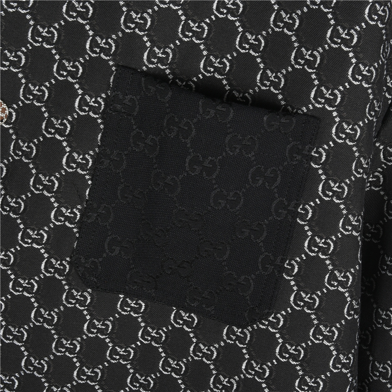 Gucci/古驰 双G满印帆布口袋翻领外套