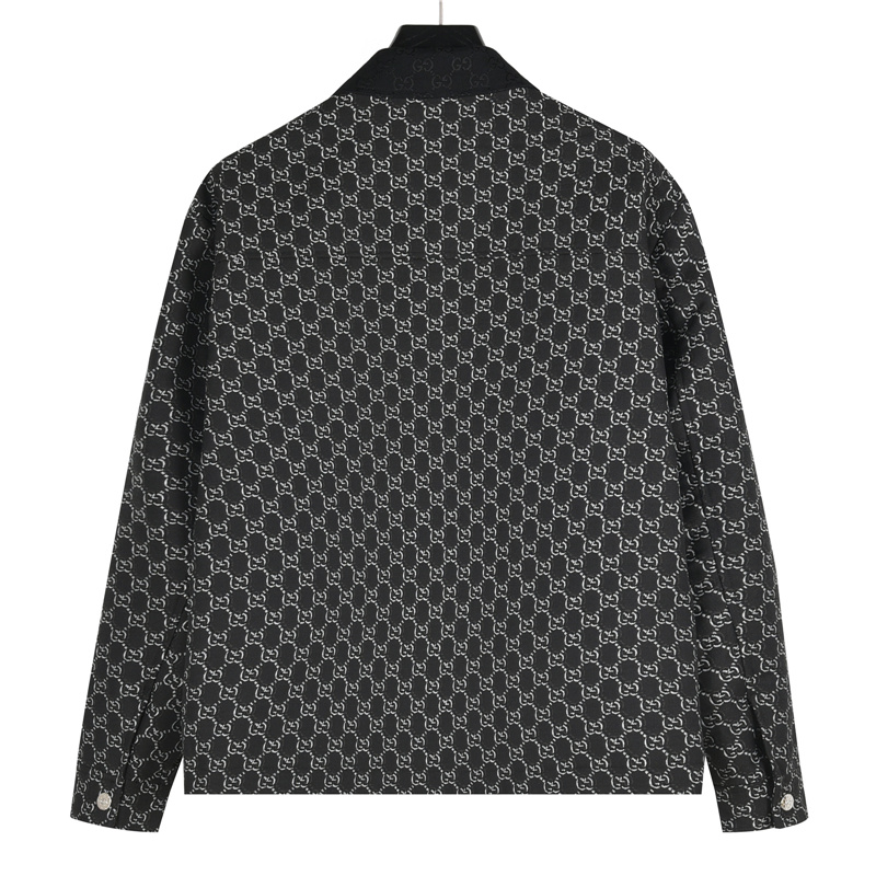 Gucci/古驰 双G满印帆布口袋翻领外套