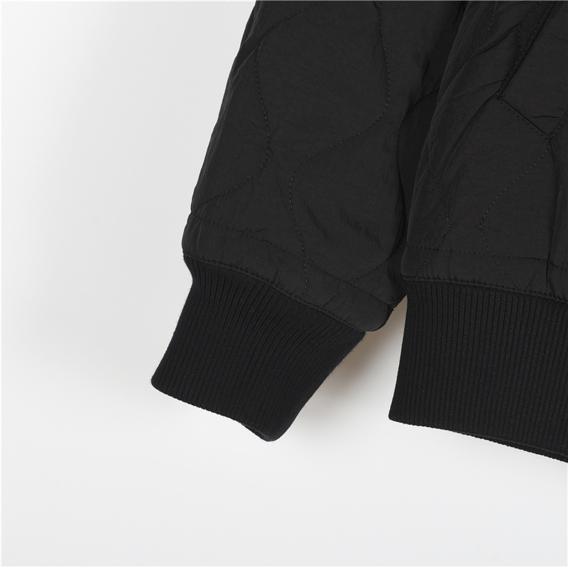 Burberry/巴宝莉 个性缺口双拉链绗缝薄棉外套