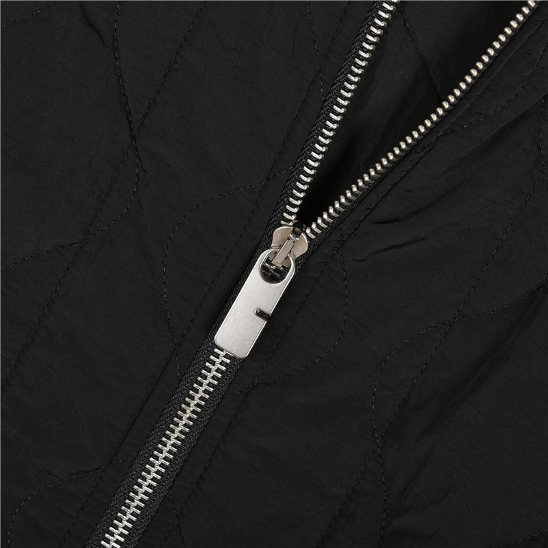 Burberry/巴宝莉 个性缺口双拉链绗缝薄棉外套