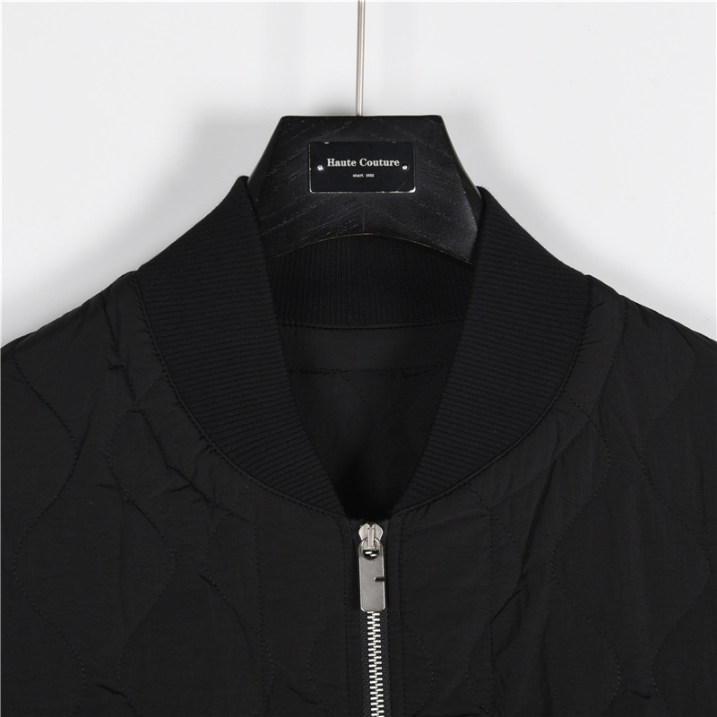 Burberry/巴宝莉 个性缺口双拉链绗缝薄棉外套