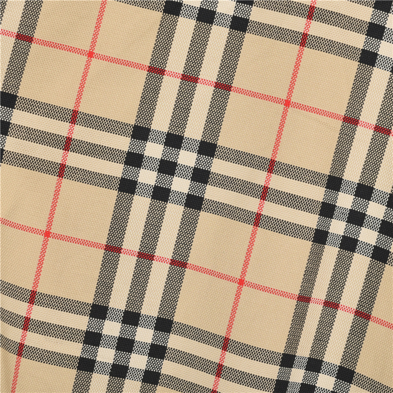 Burberry/巴宝莉格纹拉链翻领外套卡其