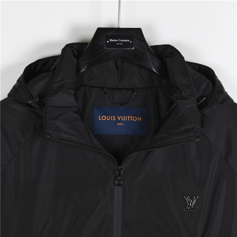 LouisVuitton/路易威登满印拼接连帽外套黑色-Chinese UA Cheap High Quatity Brand Clothes Bags handbags Sneakers wholesale wholesaler seller from China Factory suppliers Fashion Clothing Shoes best Quality Beautiful Price LouisVuitton/路易威登满印拼接连帽外套黑色